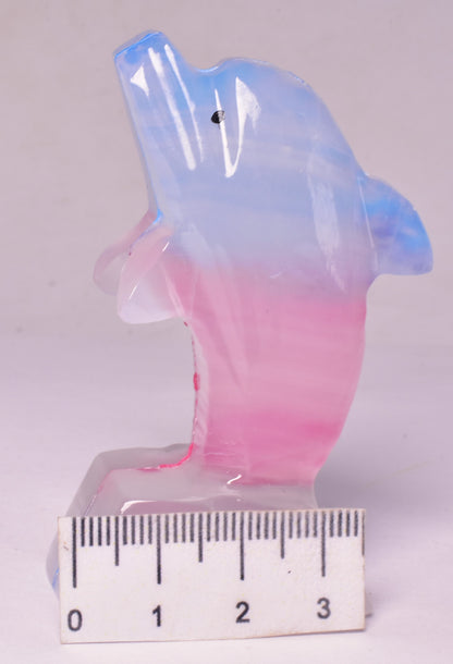 DYED ONYX DOLPHIN CARVING P820