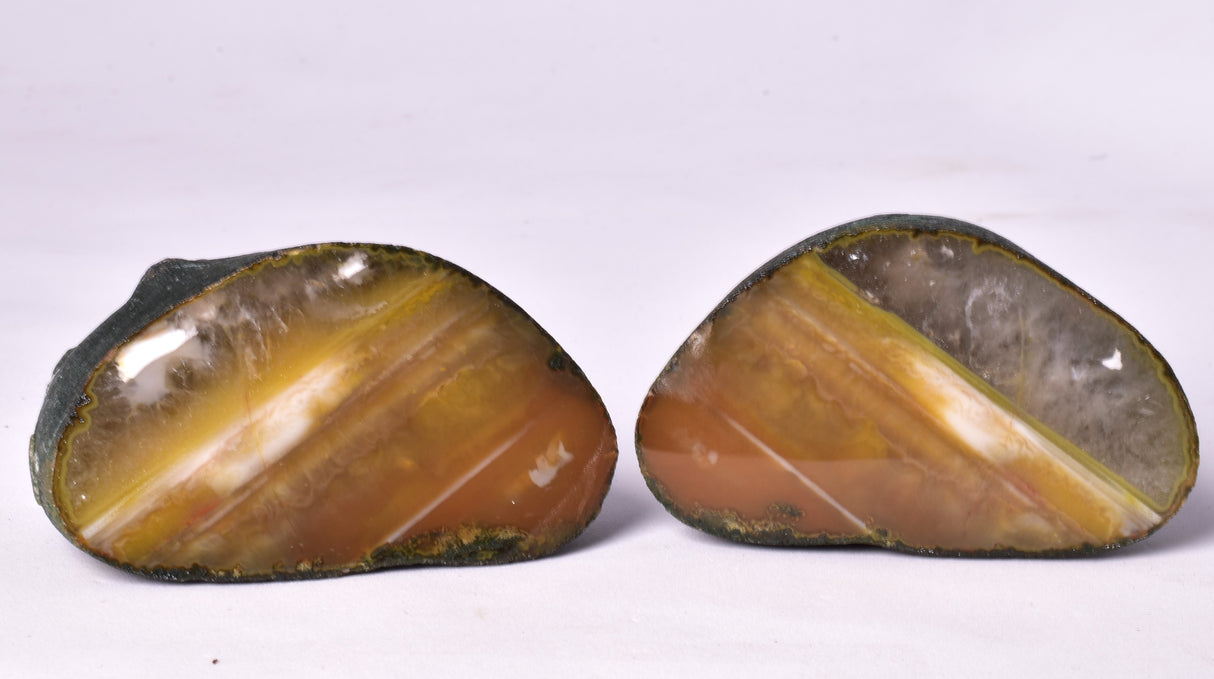 AGATE CREEK, POLISHED AGATE PAIR, AUSTRALIA S621