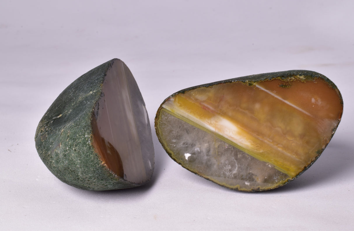 AGATE CREEK, POLISHED AGATE PAIR, AUSTRALIA S621