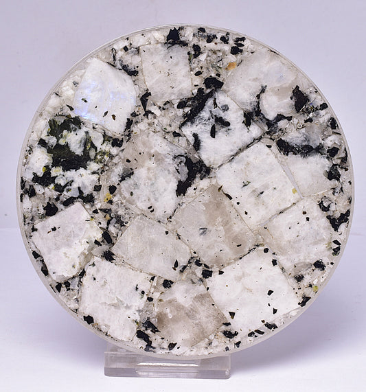 MOONSTONE COASTER IN RESIN P817