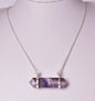 AMETHYST DOUBLE TERMINATED POINT PENDANT J01