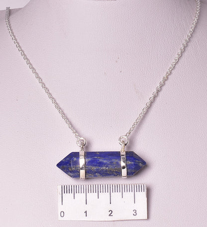 LAPIS LAZULI DOUBLE TERMINATED POINT PENDANT J02