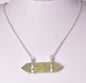 PREHNITE DOUBLE TERMINATED POINT PENDANT J26