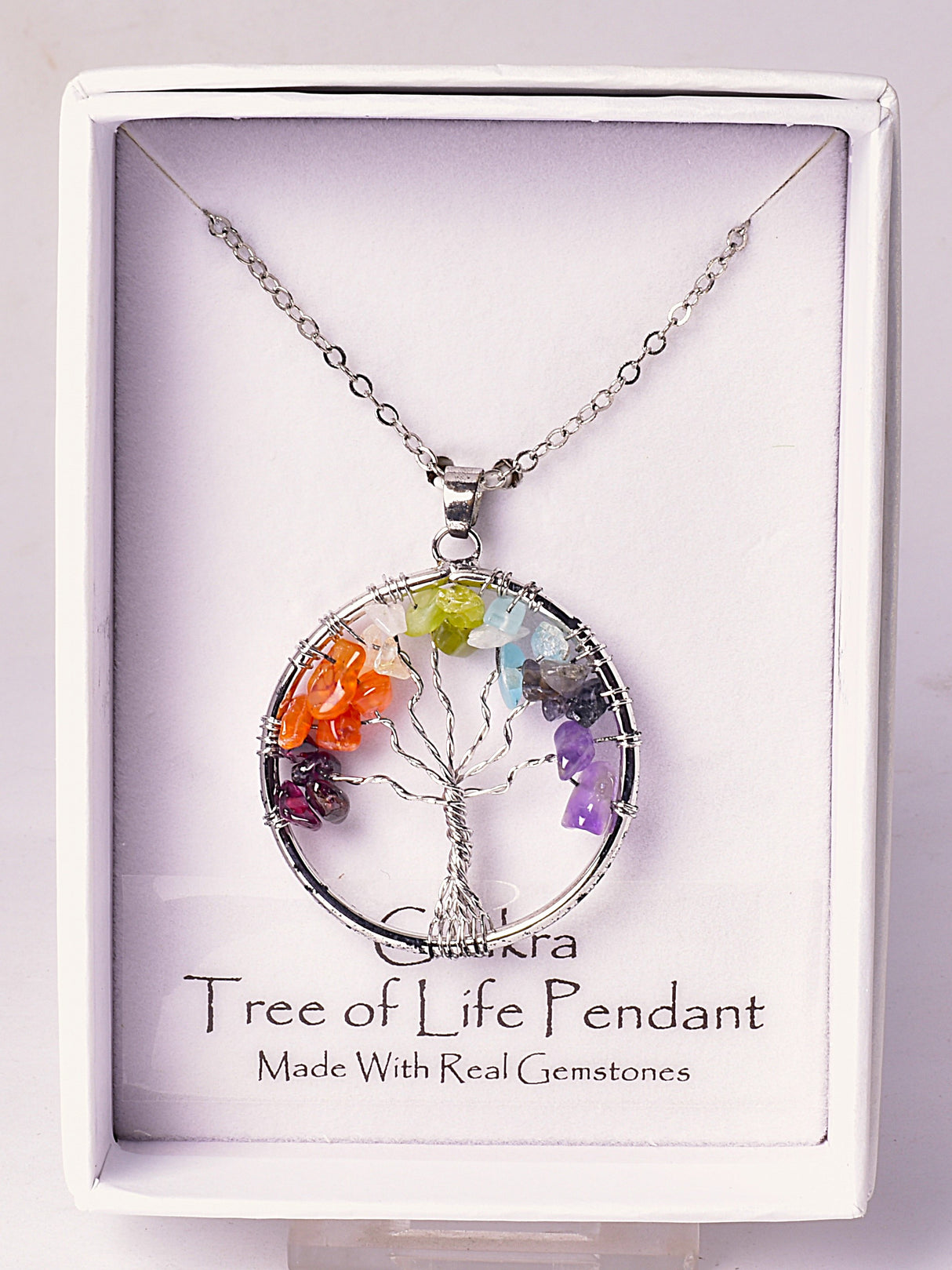 CHAKRA TREE OF LIFE CRYSTAL PENDANT CX01