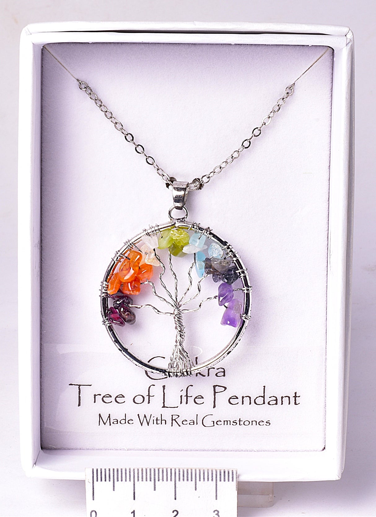 CHAKRA TREE OF LIFE CRYSTAL PENDANT CX01