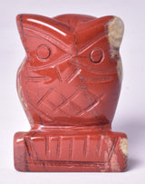RED JASPER CRYSTAL CARVED OWL P592
