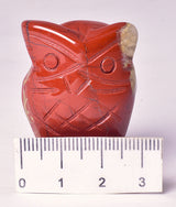 RED JASPER CRYSTAL CARVED OWL P592