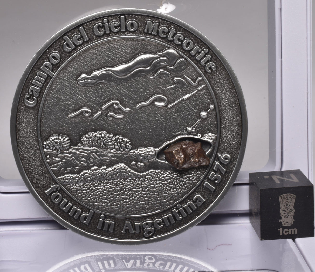 CAMPO DEL CIELO METEORITE SET in COLLECTORS COIN NUMBER 0035 MT225