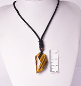 TIGER EYE PENDANT ON BLACK CORD J24