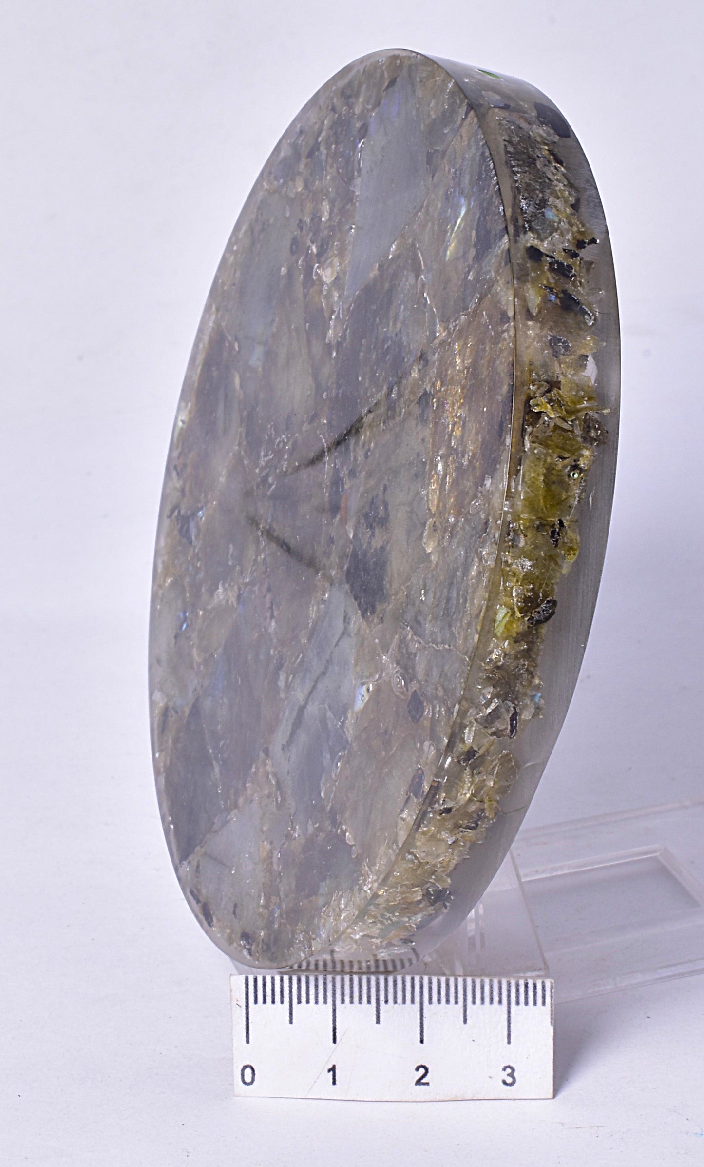 LABRADORITE COASTER IN RESIN P597
