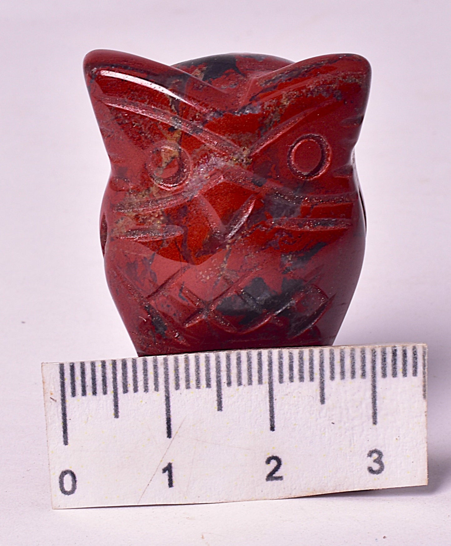 RED JASPER CRYSTAL CARVED OWL P600