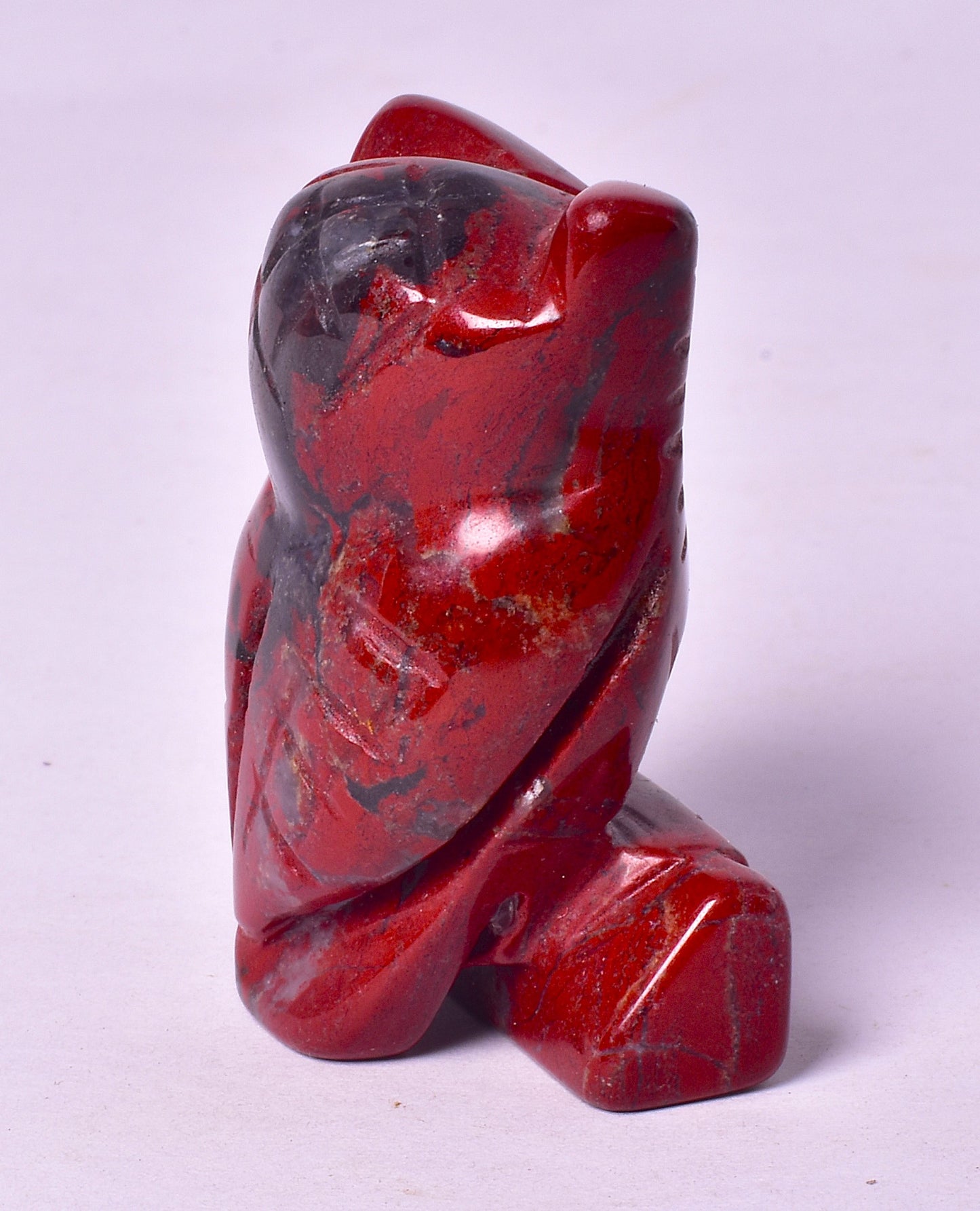 RED JASPER CRYSTAL CARVED OWL P600