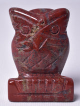 RED JASPER CRYSTAL CARVED OWL P607