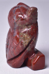 RED JASPER CRYSTAL CARVED OWL P607