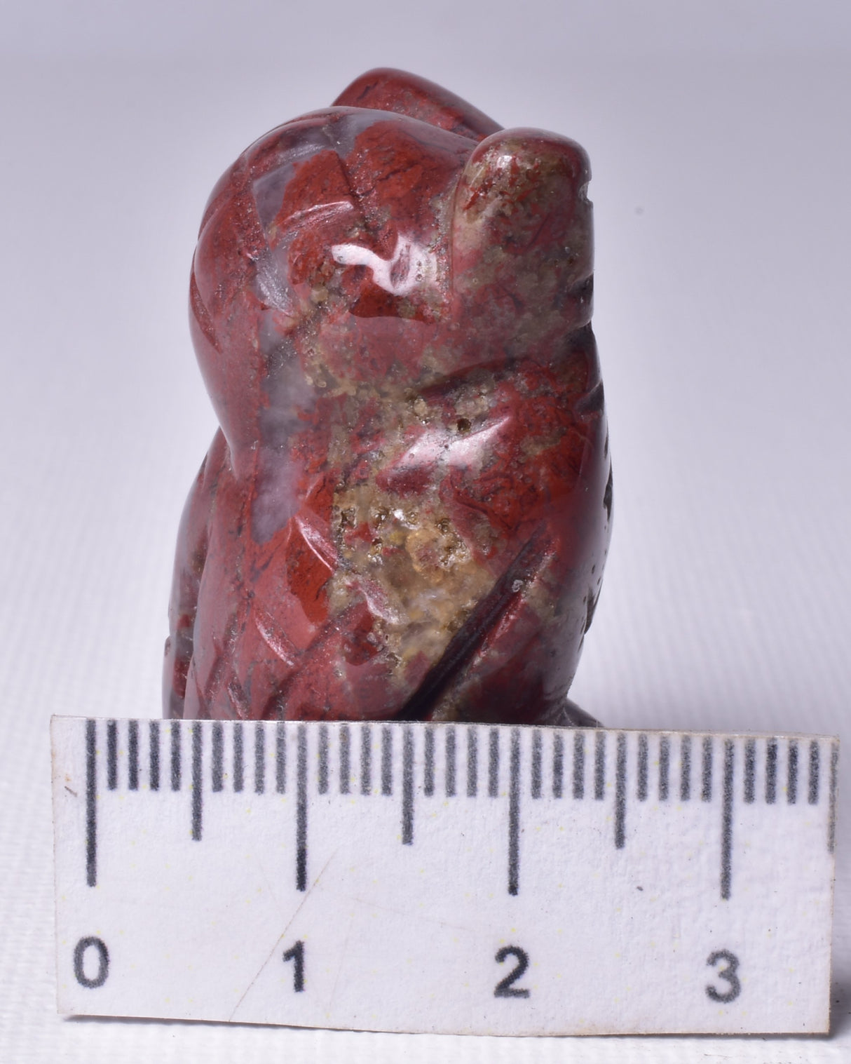 RED JASPER CRYSTAL CARVED OWL P607