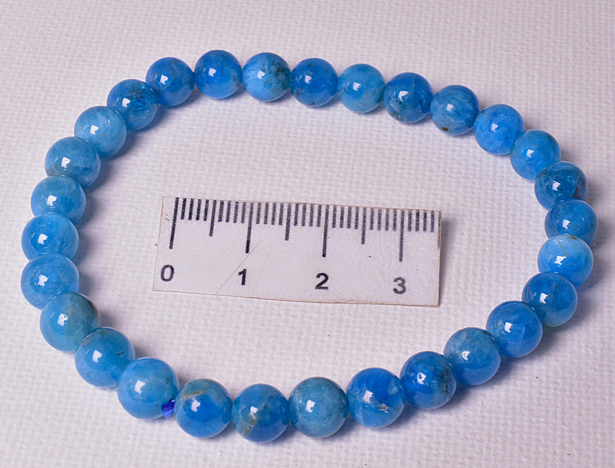 BLUE APATITE BEADED BRACELET J232