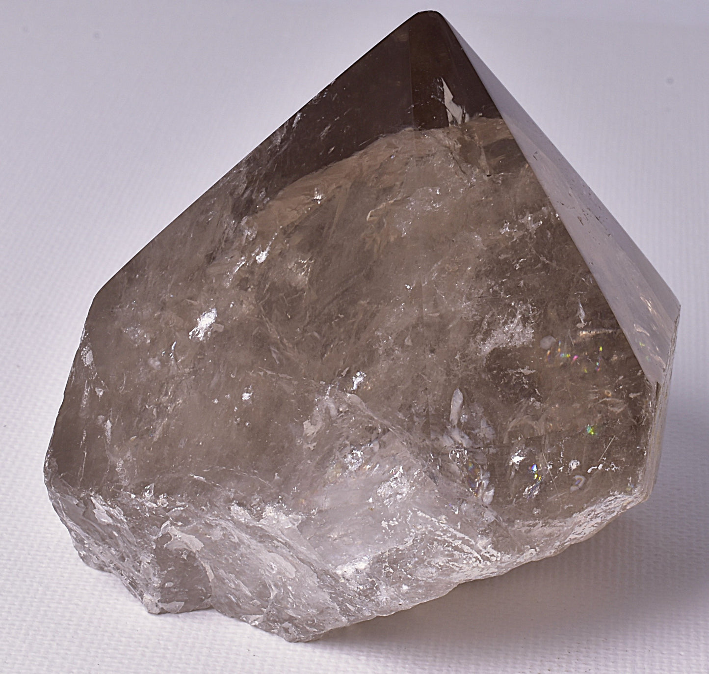 SMOKEY QUARTZ 6 SIDED POINT P608