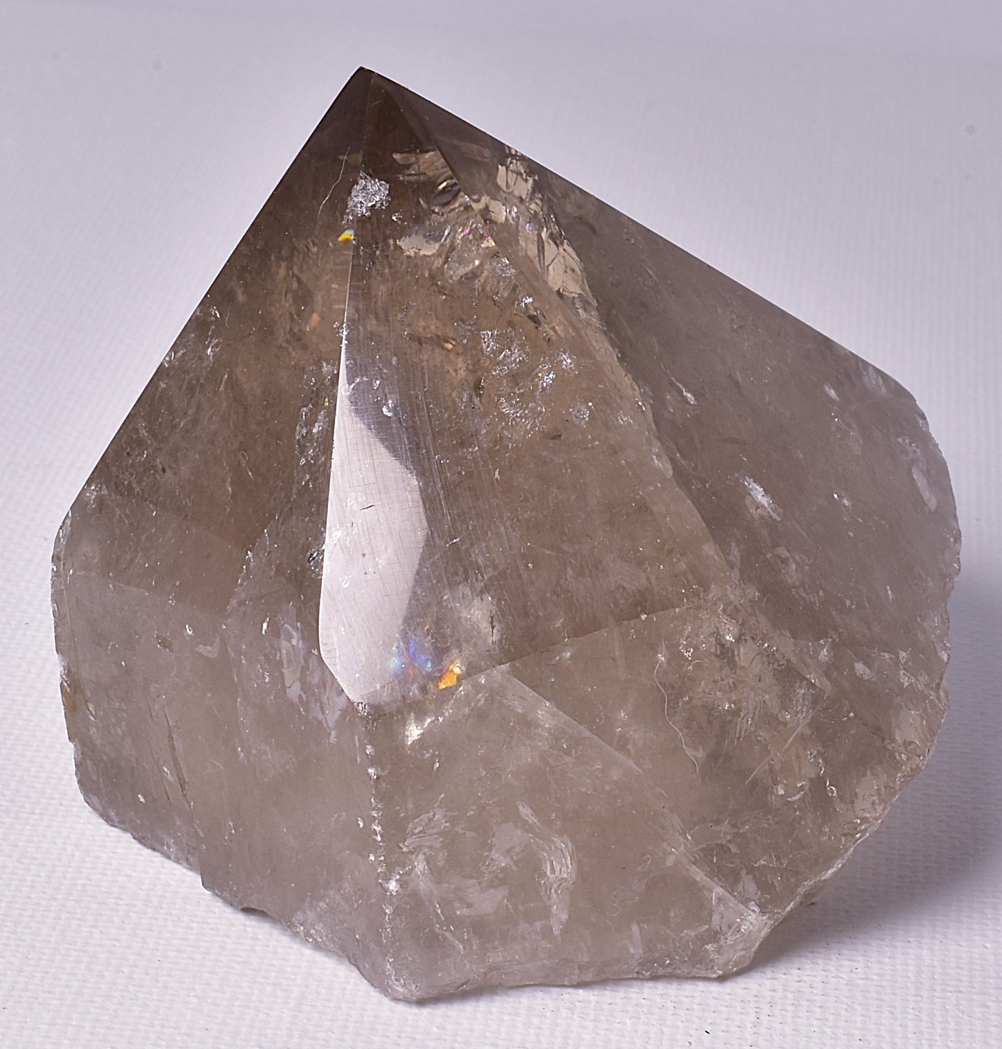 SMOKEY QUARTZ 6 SIDED POINT P608