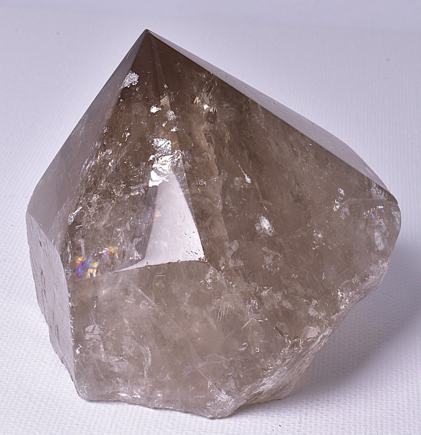 SMOKEY QUARTZ 6 SIDED POINT P608
