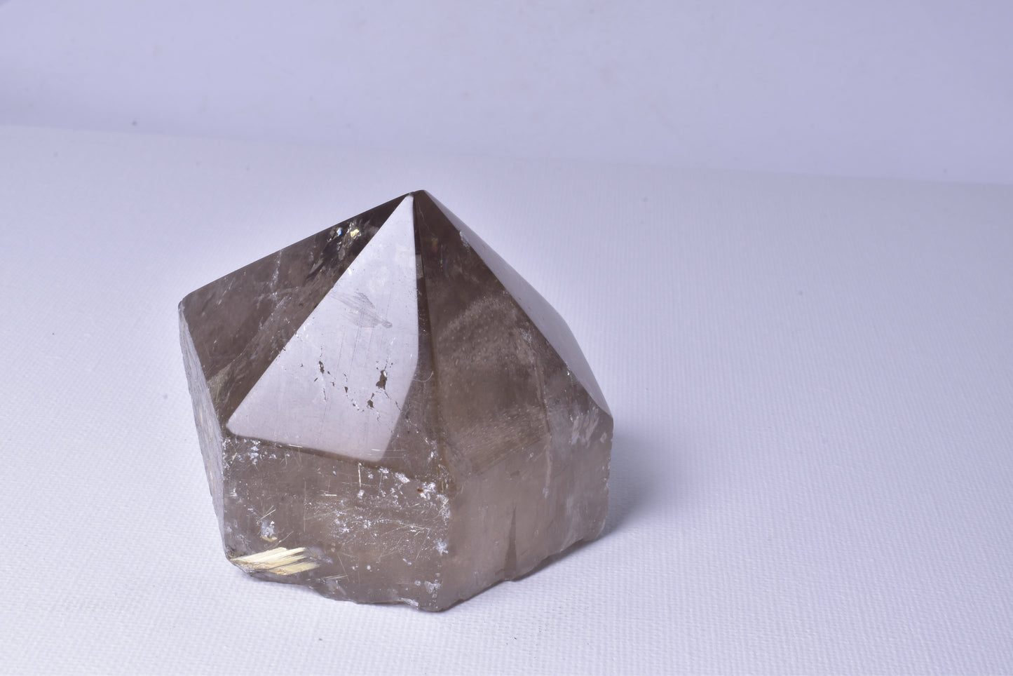 SMOKEY QUARTZ 6 SIDED POINT P608
