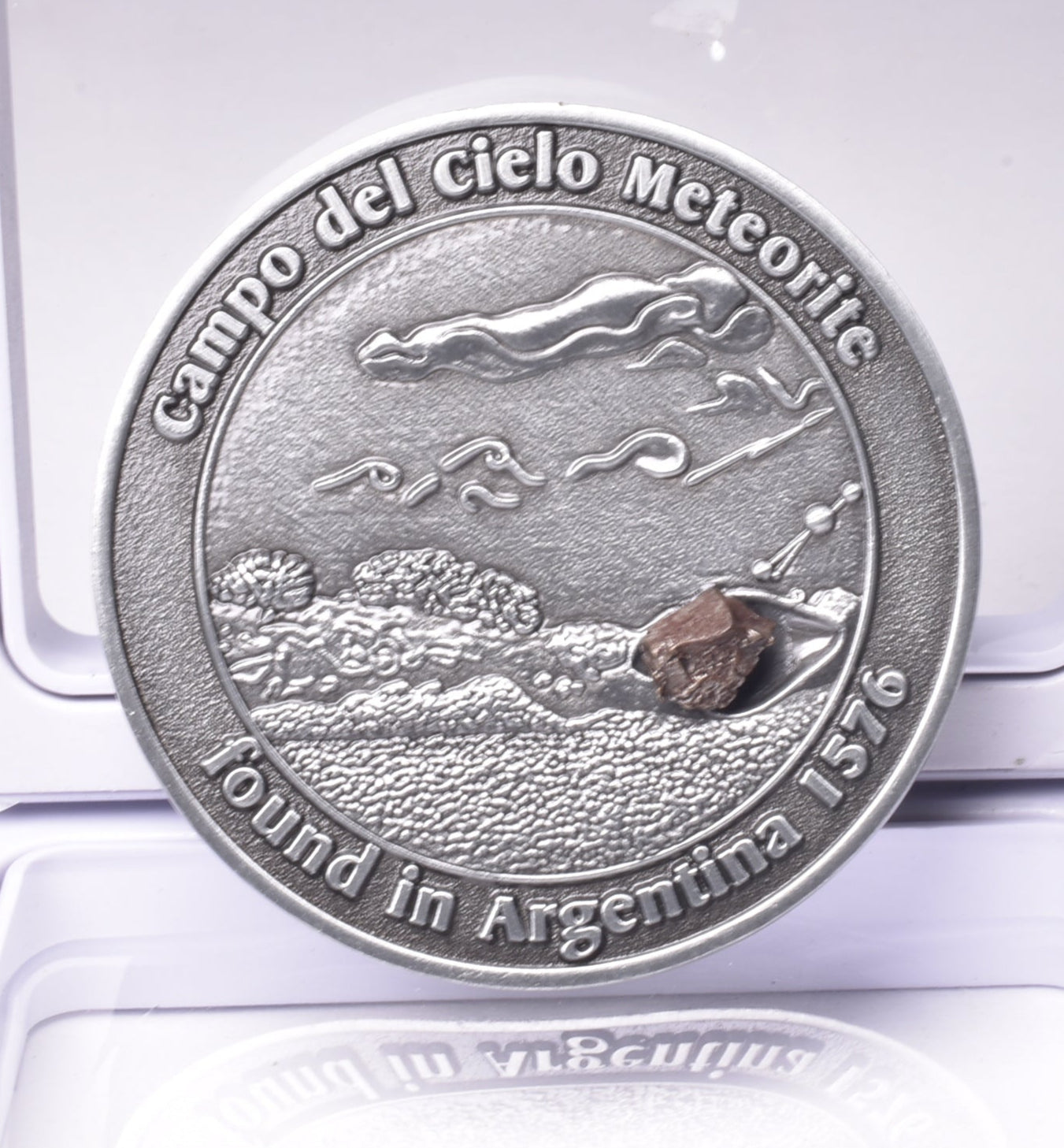 CAMPO DEL CIELO METEORITE SET in COLLECTORS COIN NUMBER 0049 MT231