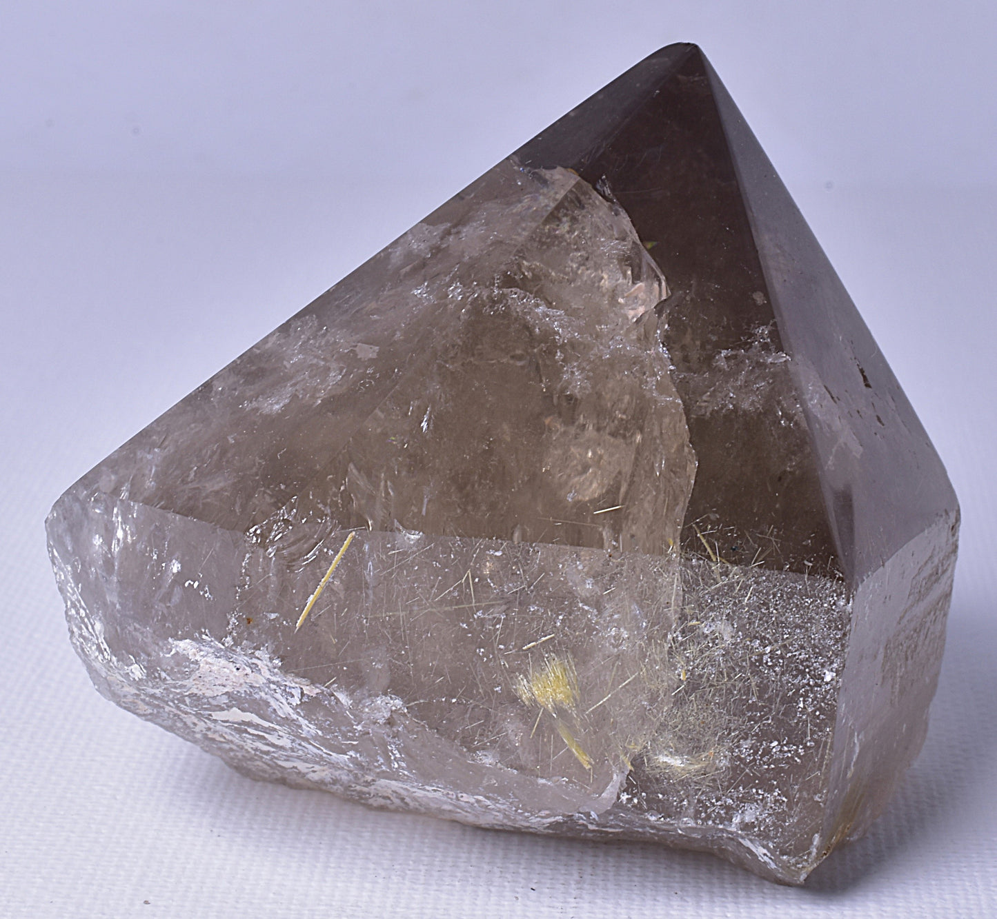 SMOKEY QUARTZ 6 SIDED POINT P608