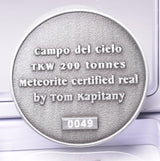 CAMPO DEL CIELO METEORITE SET in COLLECTORS COIN NUMBER 0049 MT231