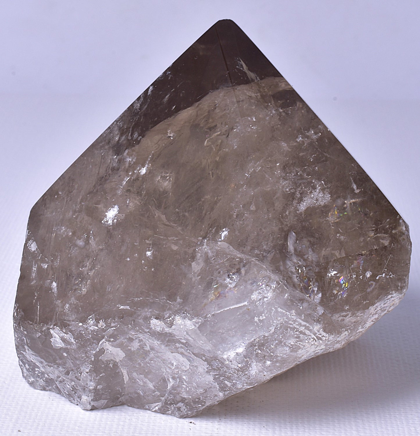 SMOKEY QUARTZ 6 SIDED POINT P608