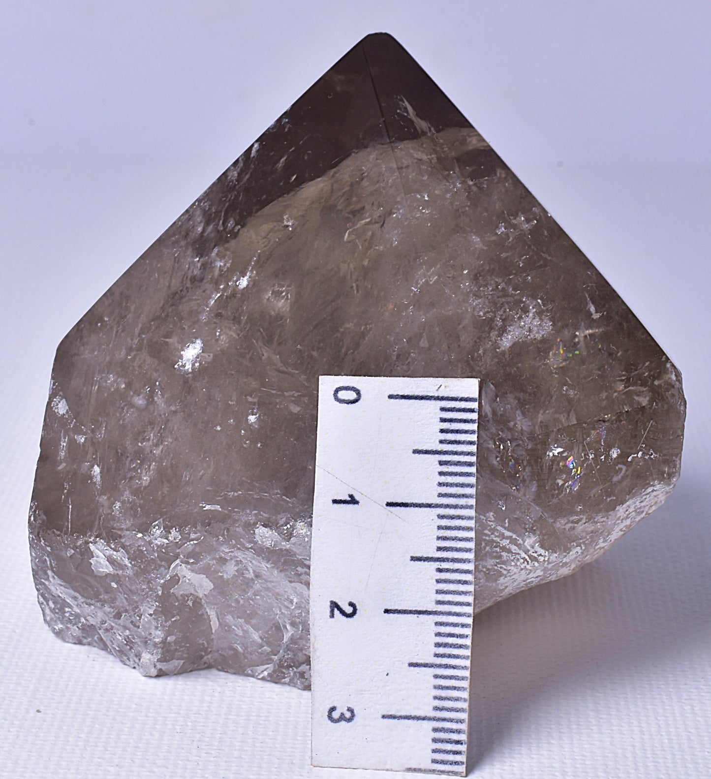 SMOKEY QUARTZ 6 SIDED POINT P608