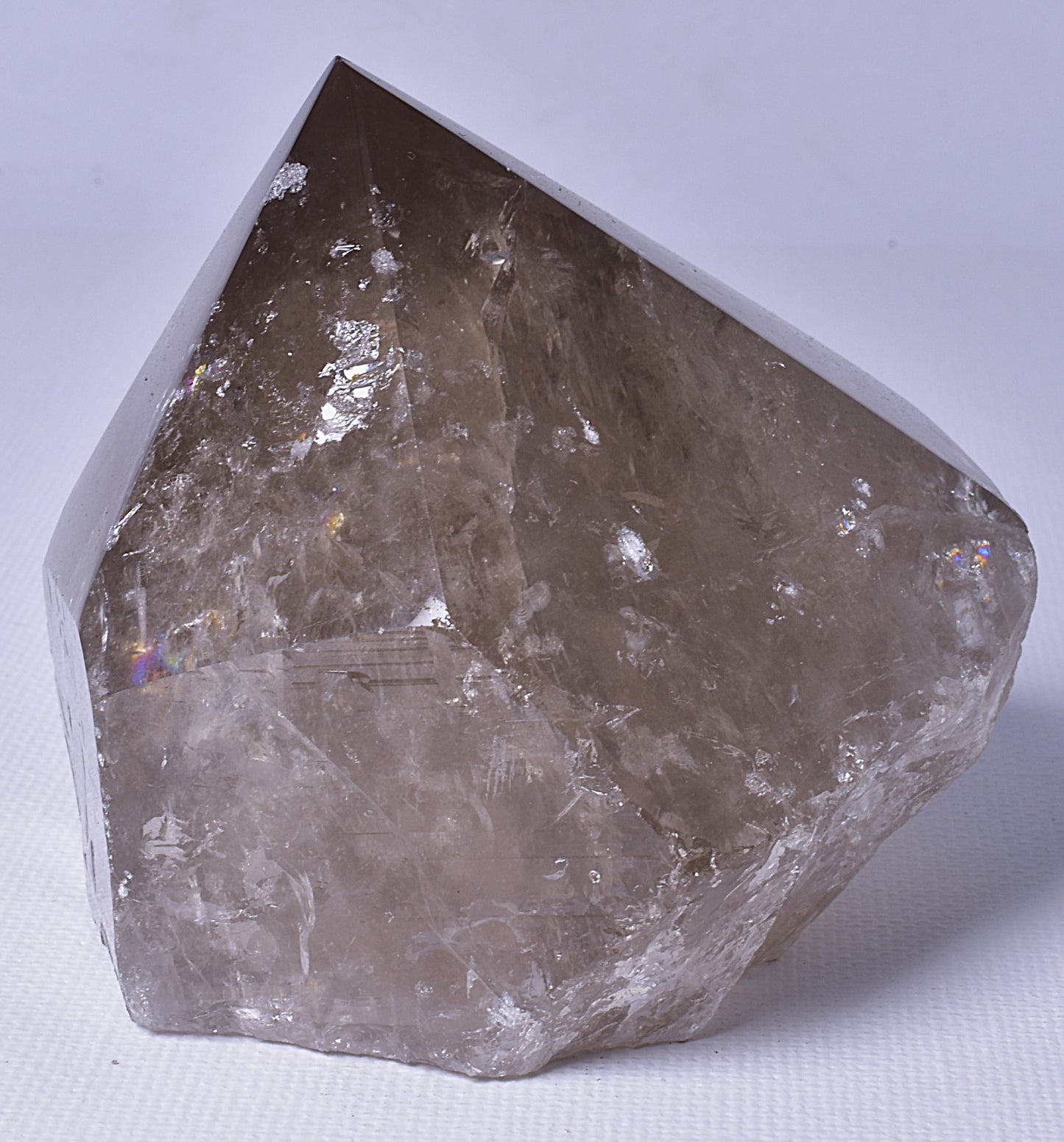 SMOKEY QUARTZ 6 SIDED POINT P608