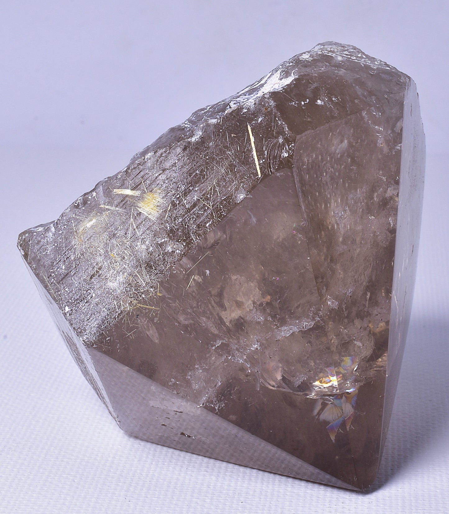 SMOKEY QUARTZ 6 SIDED POINT P608