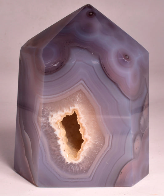 DRUZY AGATE POINT/GENERATOR from BRAZIL P724