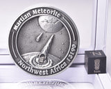 MARTIAN METEORITE in COLLECTORS COIN, NORTH WEST AFRICA 13190 MT232