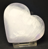 SELENITE PUFFY HEART with CARVED ANGEL WINGS P2017