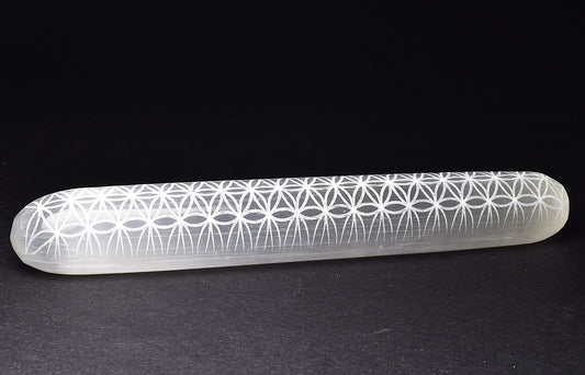 SELENITE FLOWER OF LIFE MASSAGE WAND SE34