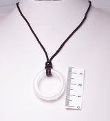 QUARTZ RING PENDANT ON CORD J236
