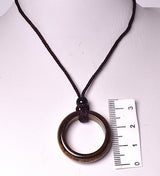 TIGER EYE RING PENDANT ON CORD J247
