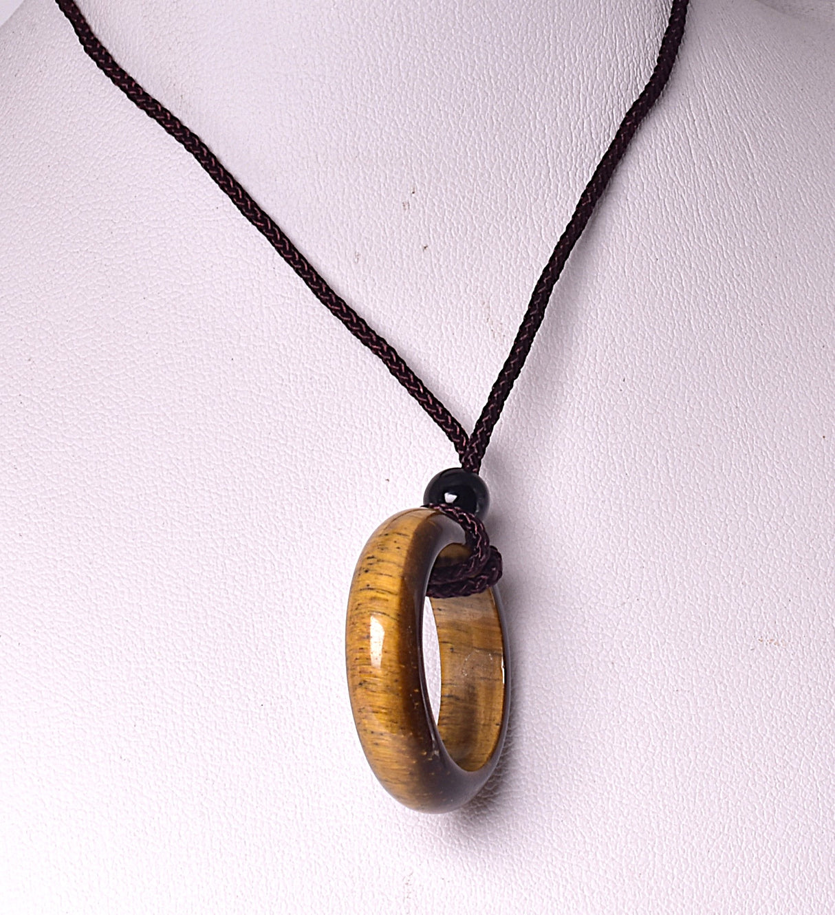 TIGER EYE RING PENDANT ON CORD J247