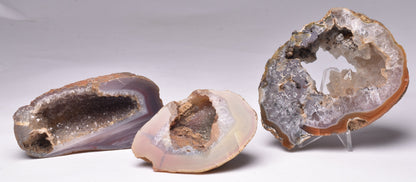 3 x AGATE CREEK, Polished AGATE Halves, AUSTRALIA P484
