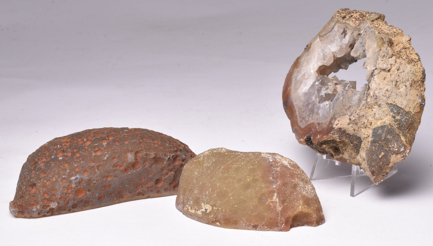 3 x AGATE CREEK, Polished AGATE Halves, AUSTRALIA P484