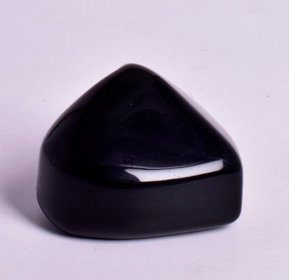 RAINBOW OBSIDIAN PUFFY HEART CARVING P187