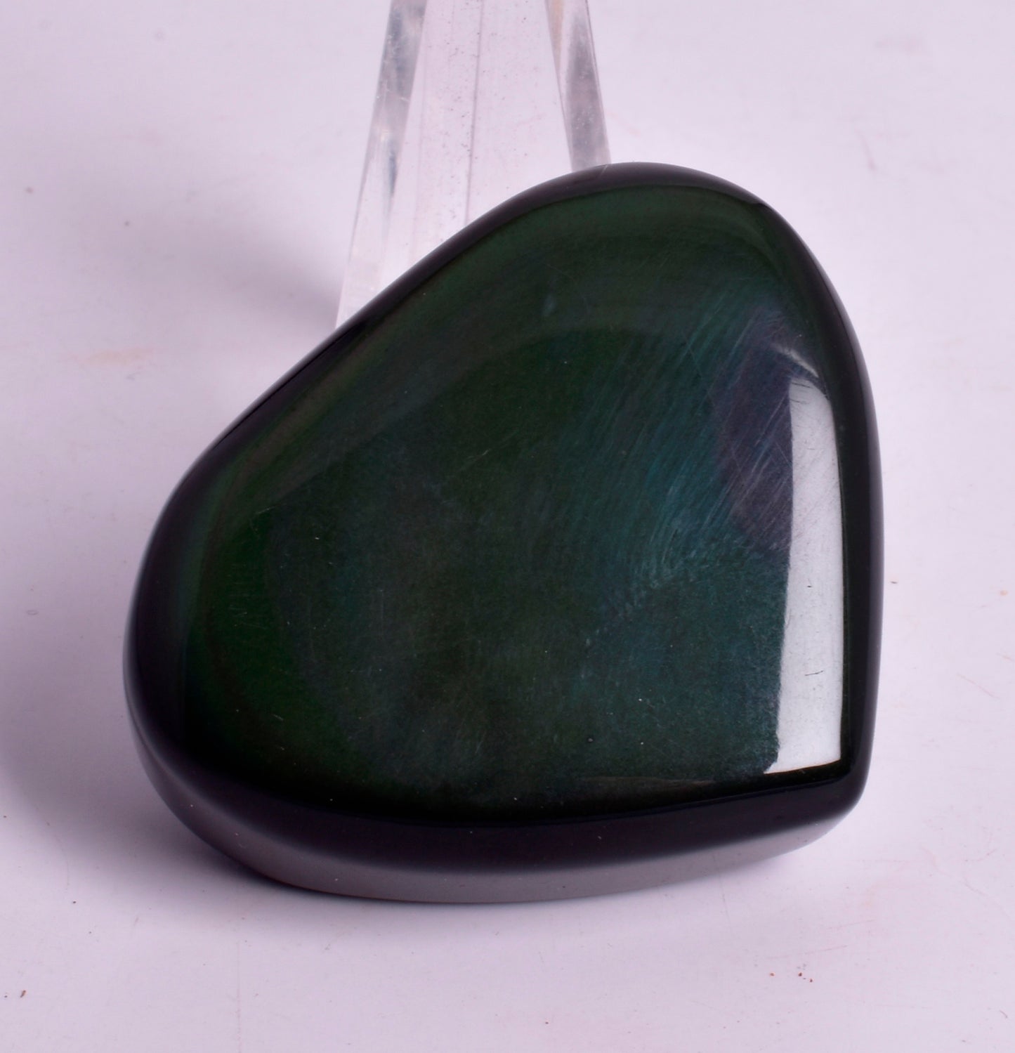 RAINBOW OBSIDIAN PUFFY HEART CARVING P187