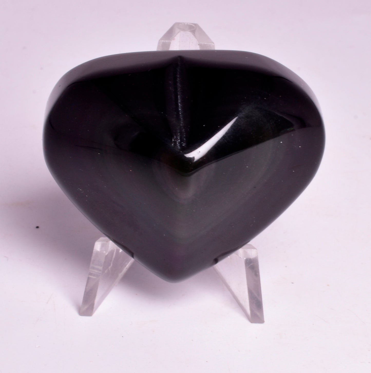 RAINBOW OBSIDIAN PUFFY HEART CARVING P187