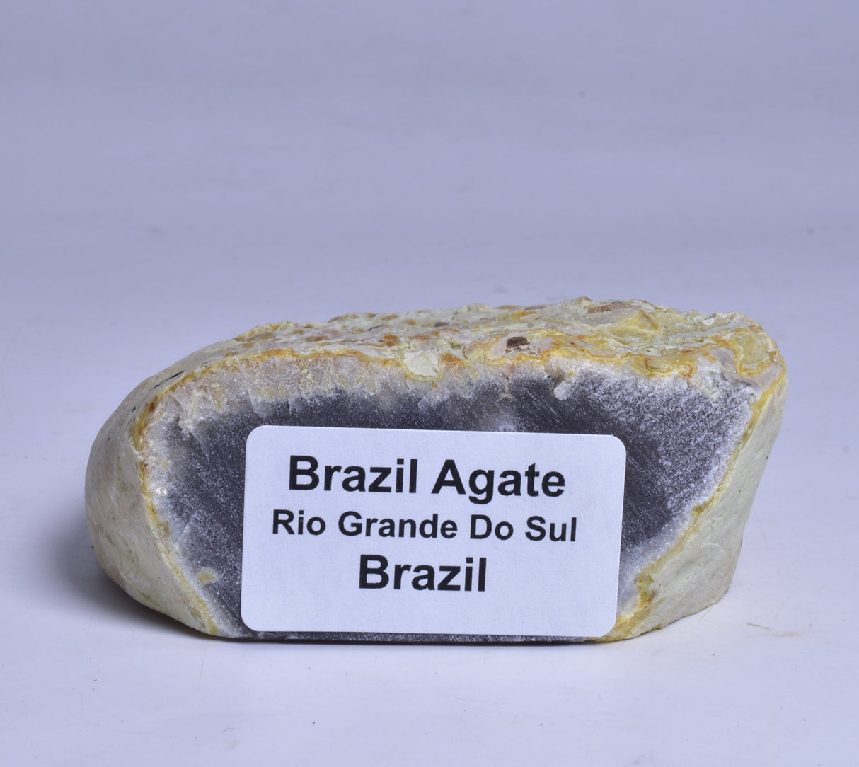 AGATE HALF with BASE CUT, POLISHED FROM BRAZIL P197