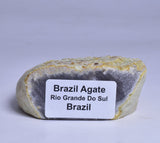 AGATE HALF with BASE CUT, POLISHED FROM BRAZIL P197