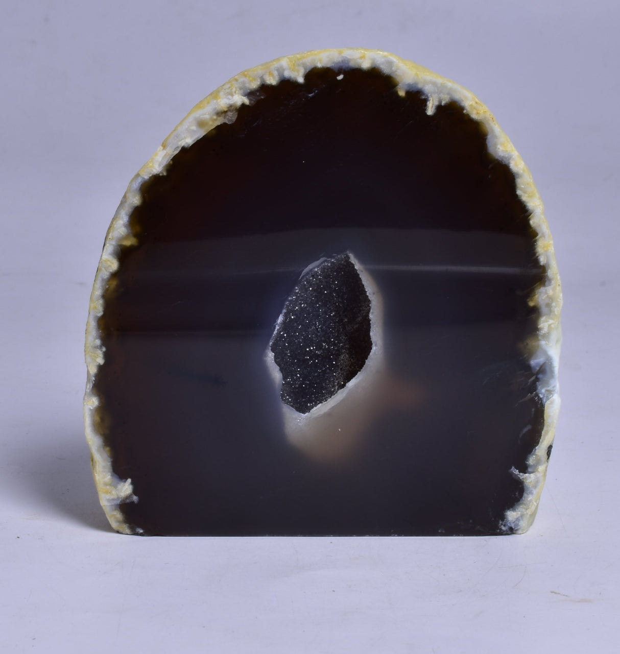 AGATE HALF with BASE CUT, POLISHED FROM BRAZIL P198