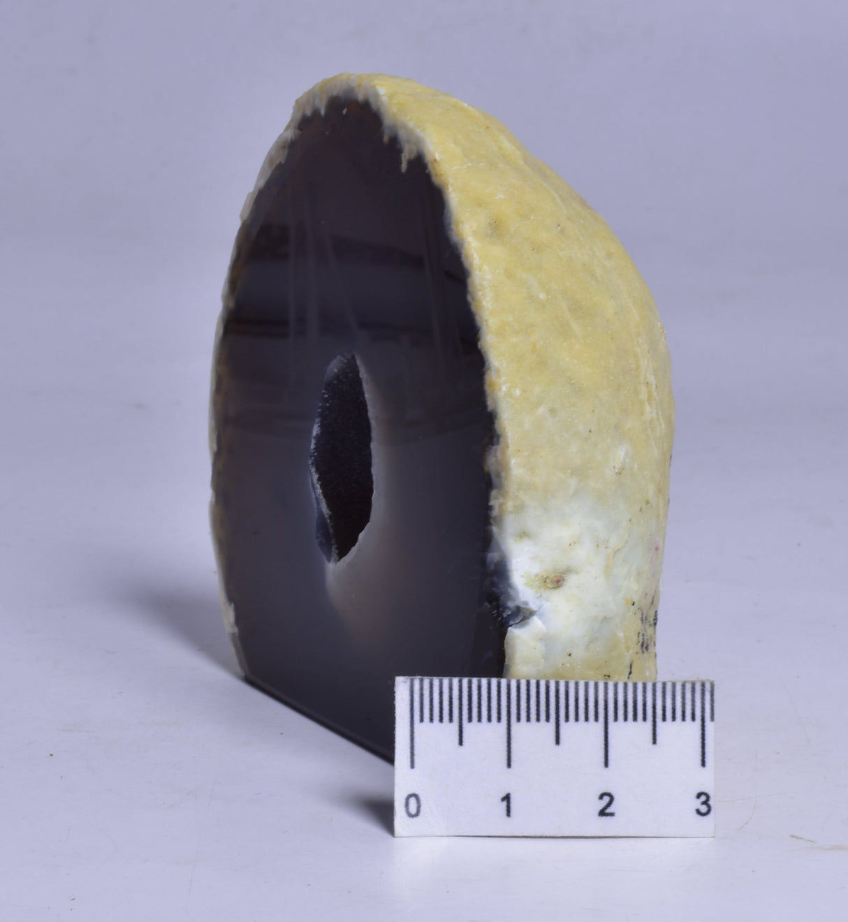 AGATE HALF with BASE CUT, POLISHED FROM BRAZIL P198