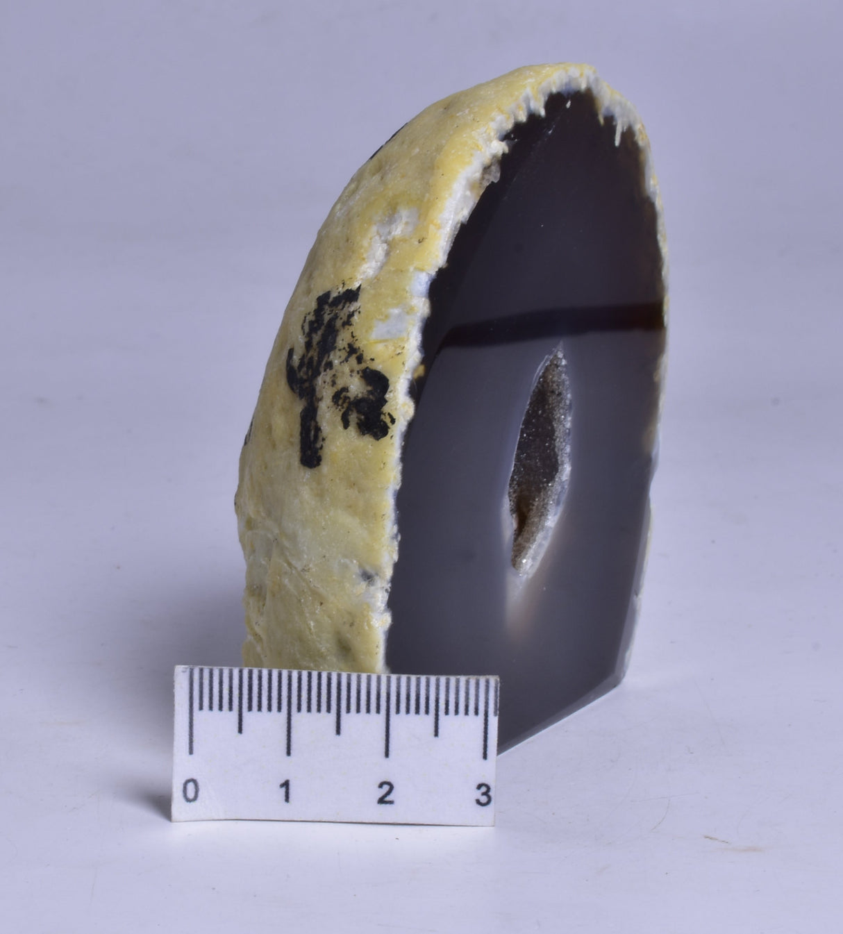 AGATE HALF with BASE CUT, POLISHED FROM BRAZIL P198