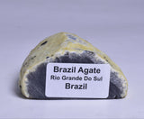 AGATE HALF with BASE CUT, POLISHED FROM BRAZIL P198