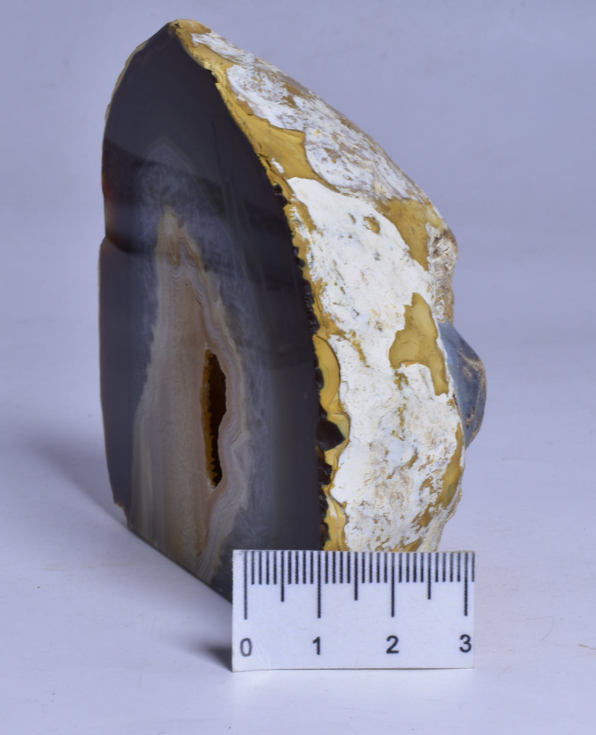 AGATE HALF with BASE CUT, POLISHED FROM BRAZIL P587